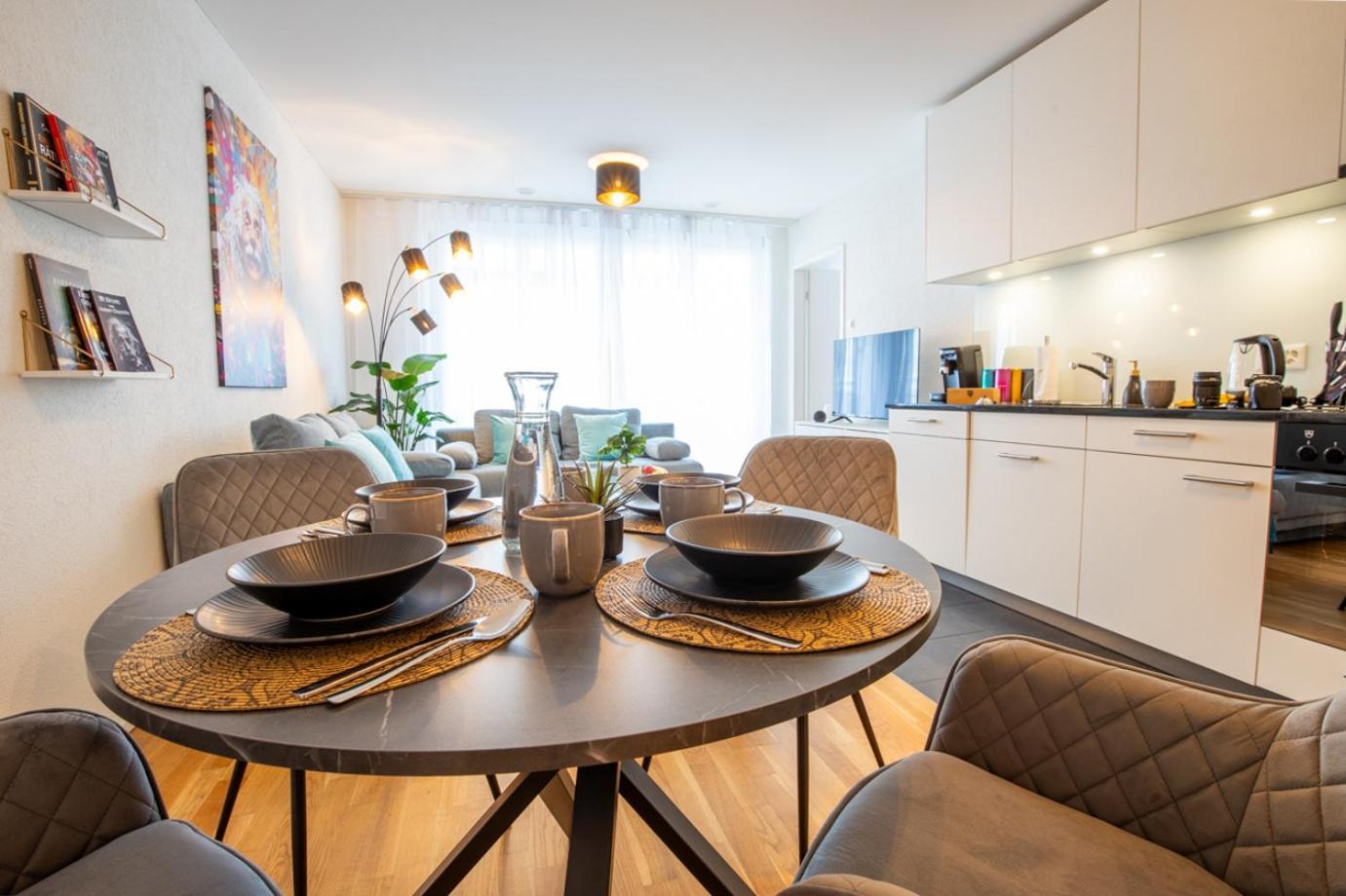Special Einstein II Apartment Basel, Messe Kleinbasel 10-Star Luaran gambar